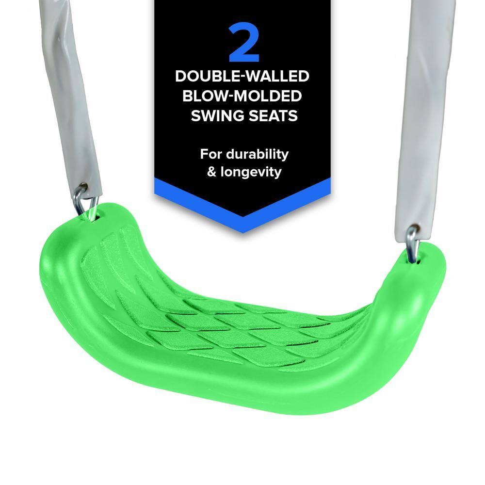 Sportspower Sportspower Sierra Vista Metal Swing Set with Lifetime Warranty on 5' Double Wall Slide