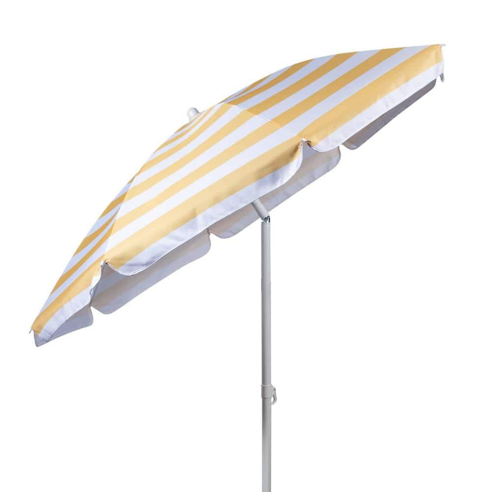 Oniva Portable Beach Stick Umbrella - Yellow Cabana Stripe
