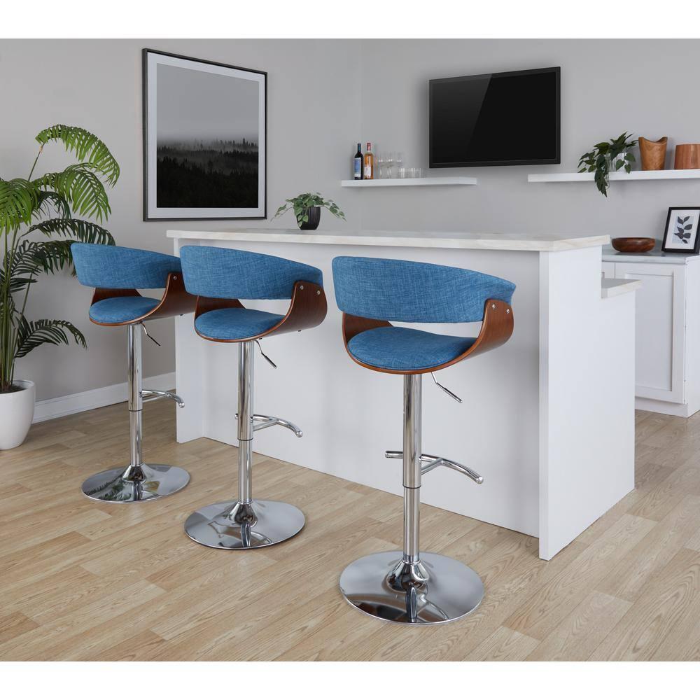 Vintage Mod Adjustable Barstool - Set Of 3