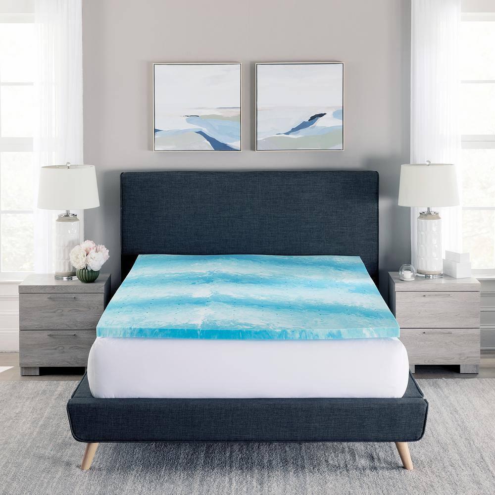 BodiPEDIC 2" Gel Swirl Memory Foam Mattress Topper
