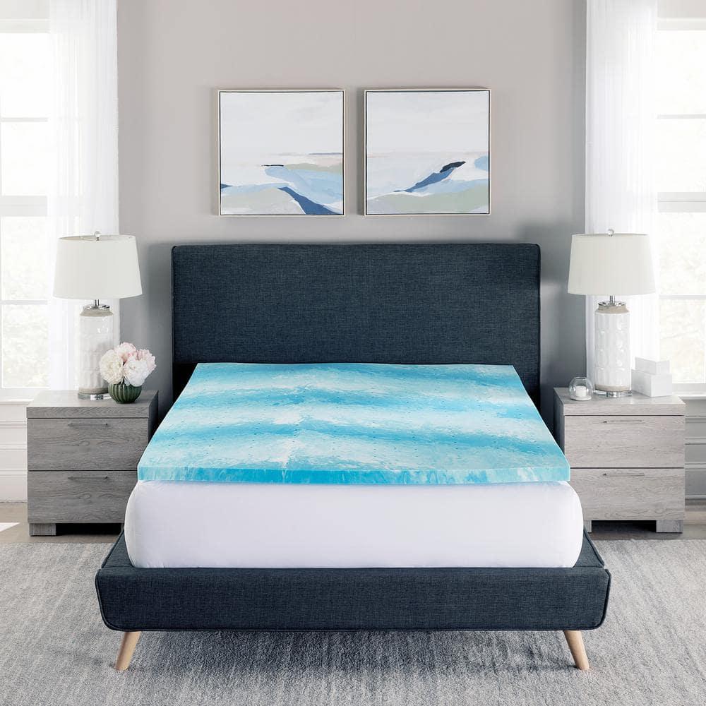 BodiPEDIC 2" Gel Swirl Memory Foam Mattress Topper