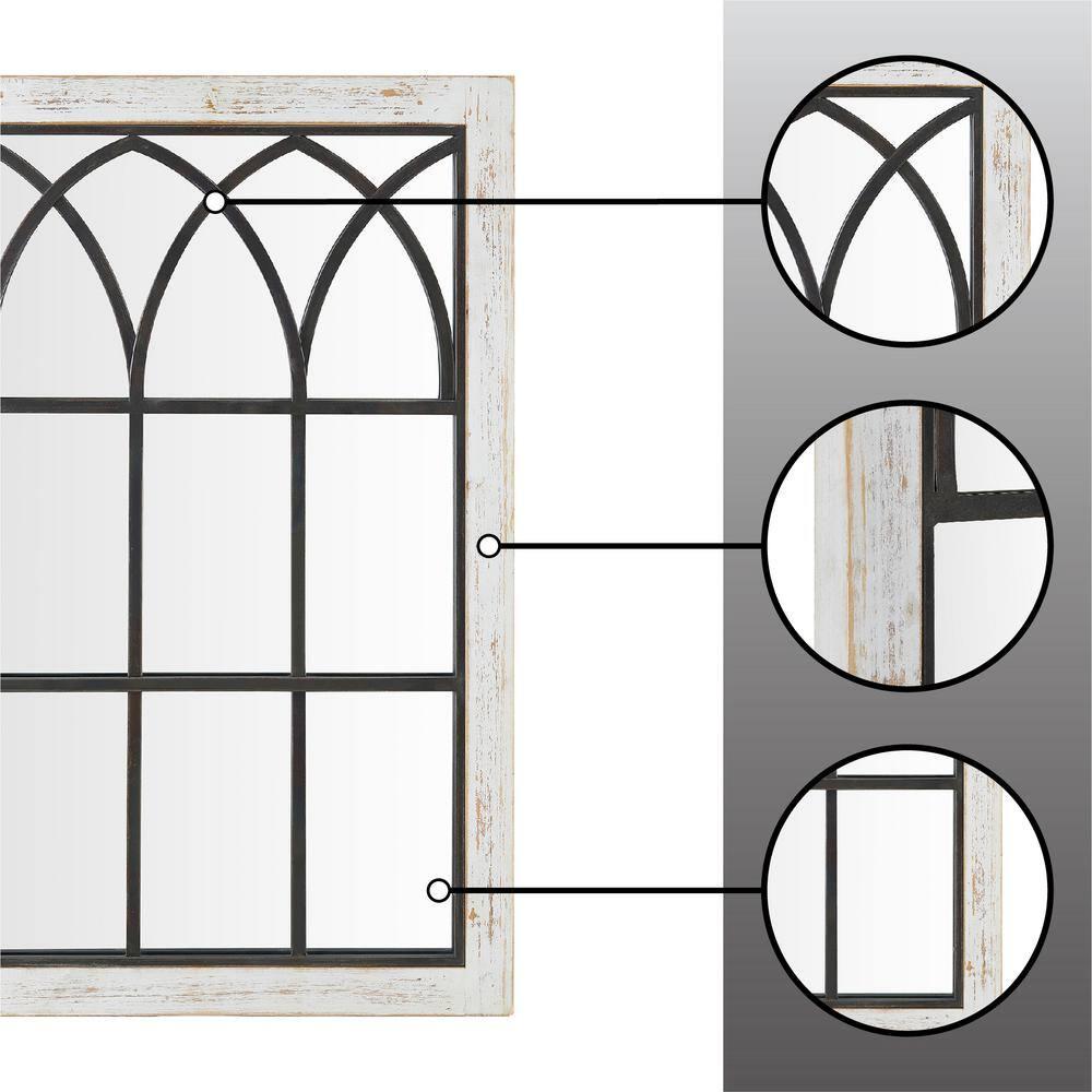 FirsTime & Co. White Vista Arch Wall Mirror, Farmhouse, Rectangular, 23.6 x 1.25 x 37.4 in