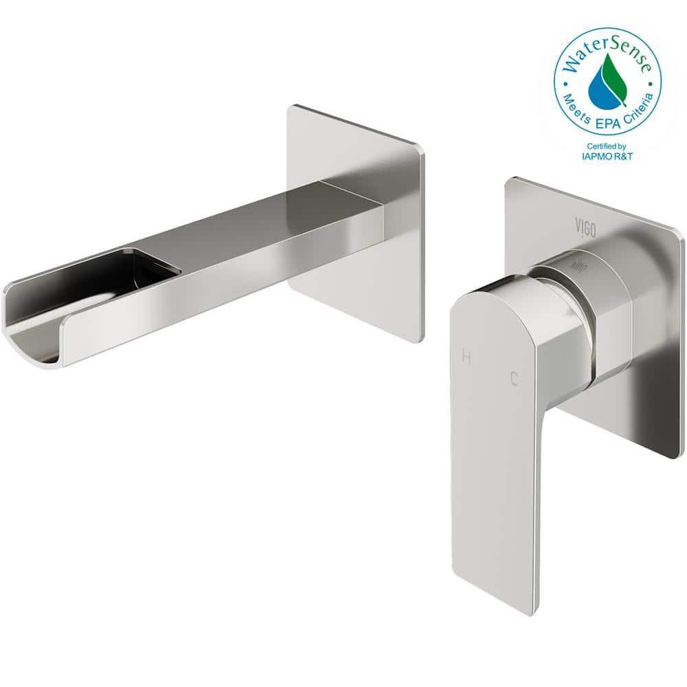 Atticus 5" H Single Handle WaterSense Wall Mount Bathroom Faucet