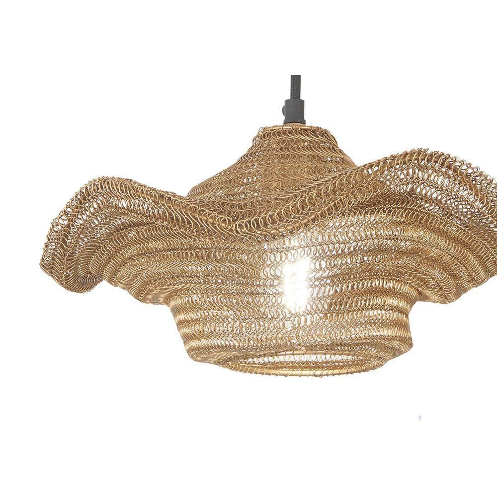 Small 1 Light Pendant In Gilded Brass Finish
