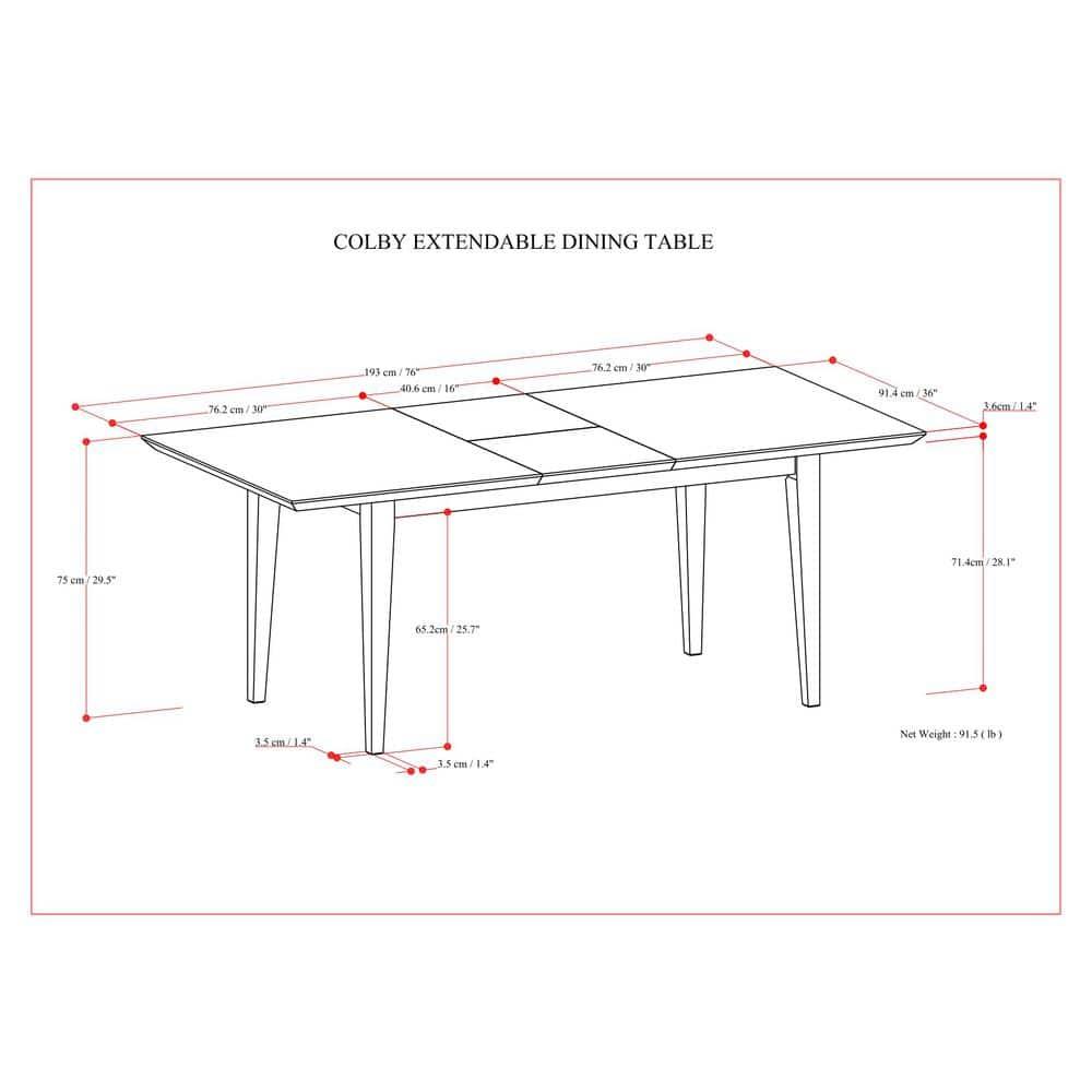 Simpli Home Draper Dining Table