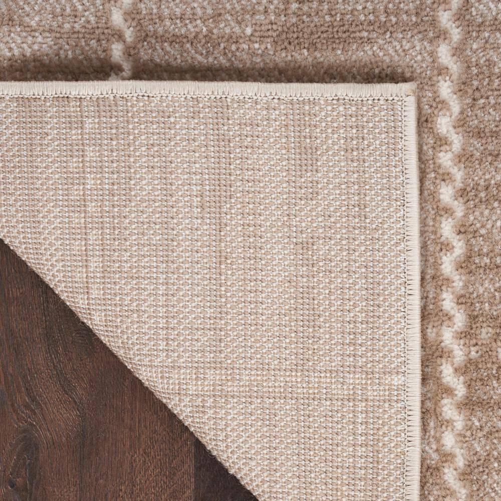 Nourison Serenity Home Geometric Mocha Ivory 5'3" x 7'3" Area Rug (5x7)