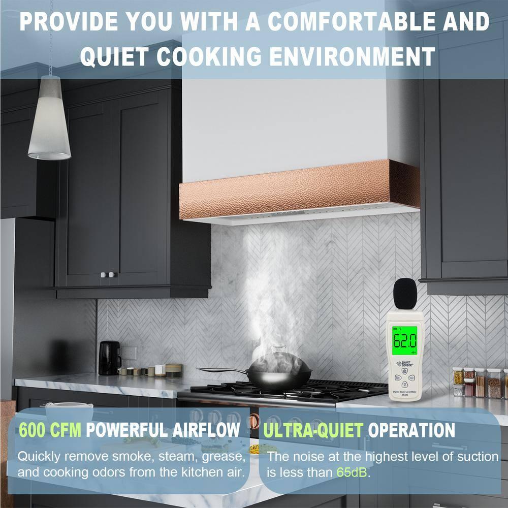 Akicon 600 CFM Ducted (Vented) Wall Mounted Required Range Hood