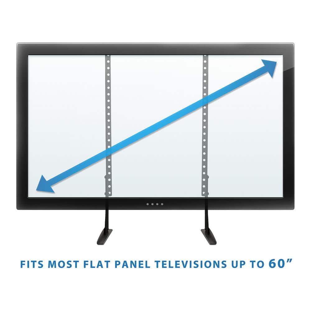 Mount-It! Universal TV Stand Base Replacement | Table top Pedestal Mount Fits 32 - 60 inch LCD LED Plasma TVs | 110 Lbs. Capacity | VESA 800 x 400 mm