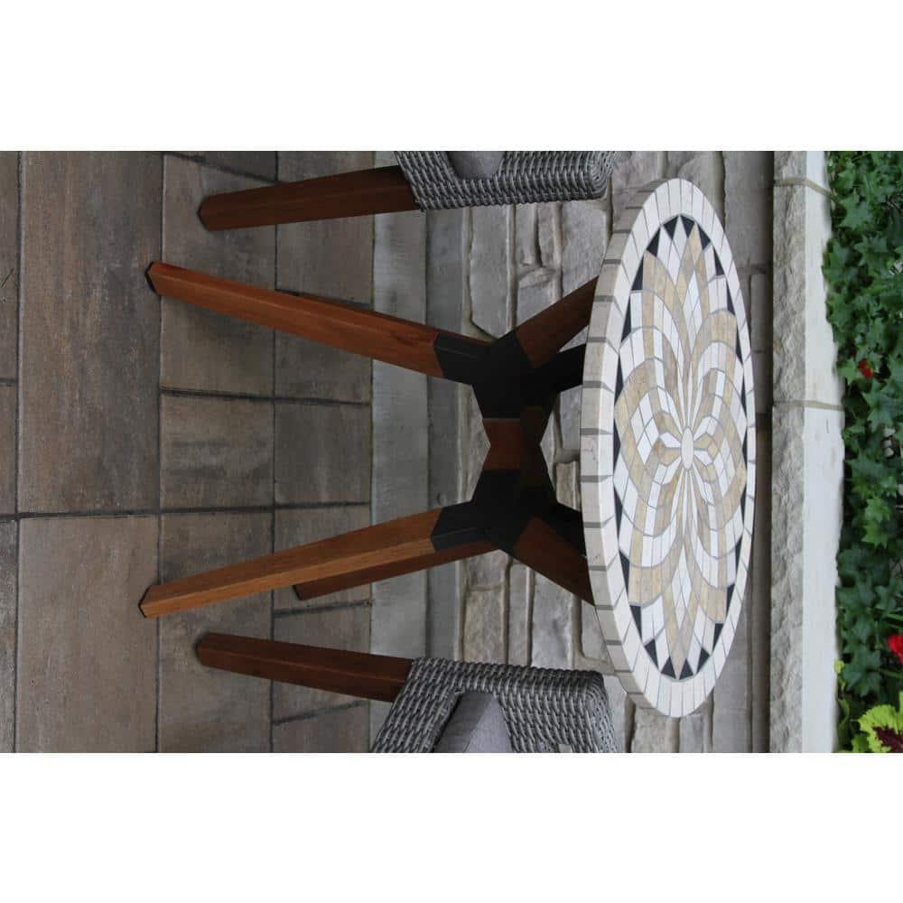 Fleur Round Concrete Outdoor Bistro Table