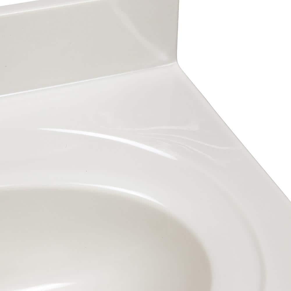 Cultured Marble Vanity Top – 25-Inch Single Bowl Sink 4-Inch Centerset with Integrated Backsplash – Reinforced Packaging – Ivory Swirl, Design House, 586313