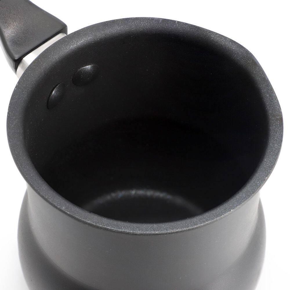 Better Chef Better Chef 0.45 Quart Aluminum Nonstick Turkish Coffee Warmer in Black with Cool Touch Handle