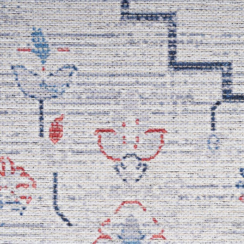 Bungalow Rose Oriental Machine Washable Area Rug in Gray