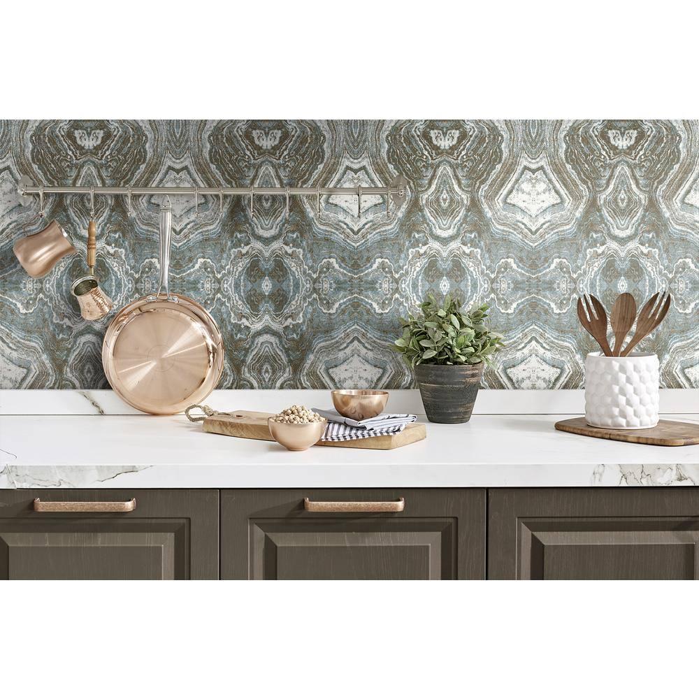 Mineral Springs Patina Abstract Vinyl Peel and Stick Wallpaper Roll ( Covers 30.75 sq. ft. )