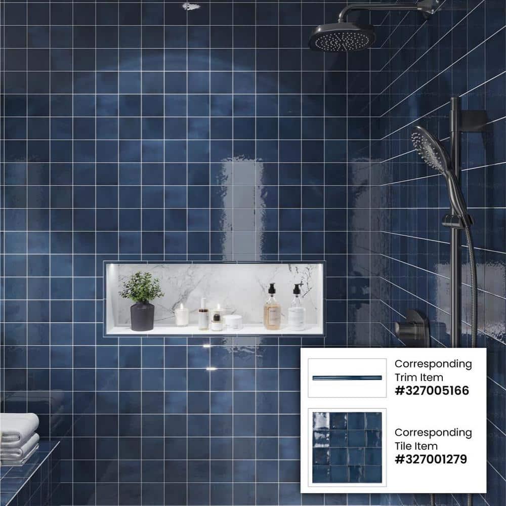 Apollo Tile Silken 7.9'' L x 0.5'' W Ceramic Round Tile Trim (Set of 10)