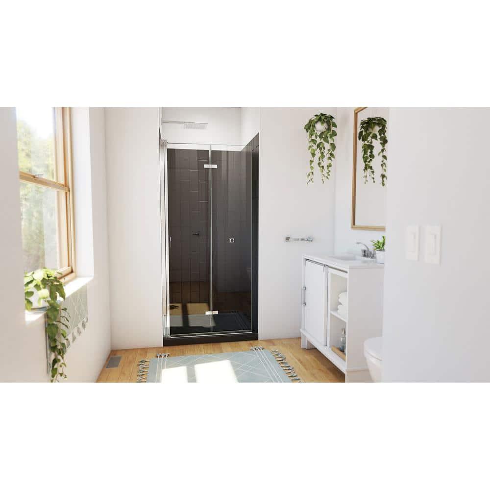 Aqua-Q Fold 36 W X 36 D X 76.75 H Frameless Square Shower Kit
