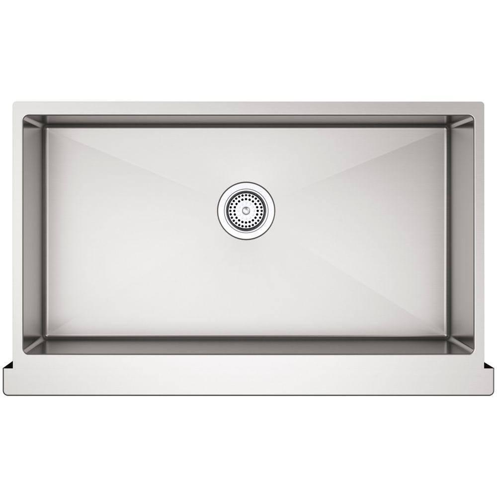Strive 36" Stainless Steel Farmhouse Undermount Single-Bowl Kitchen Sink