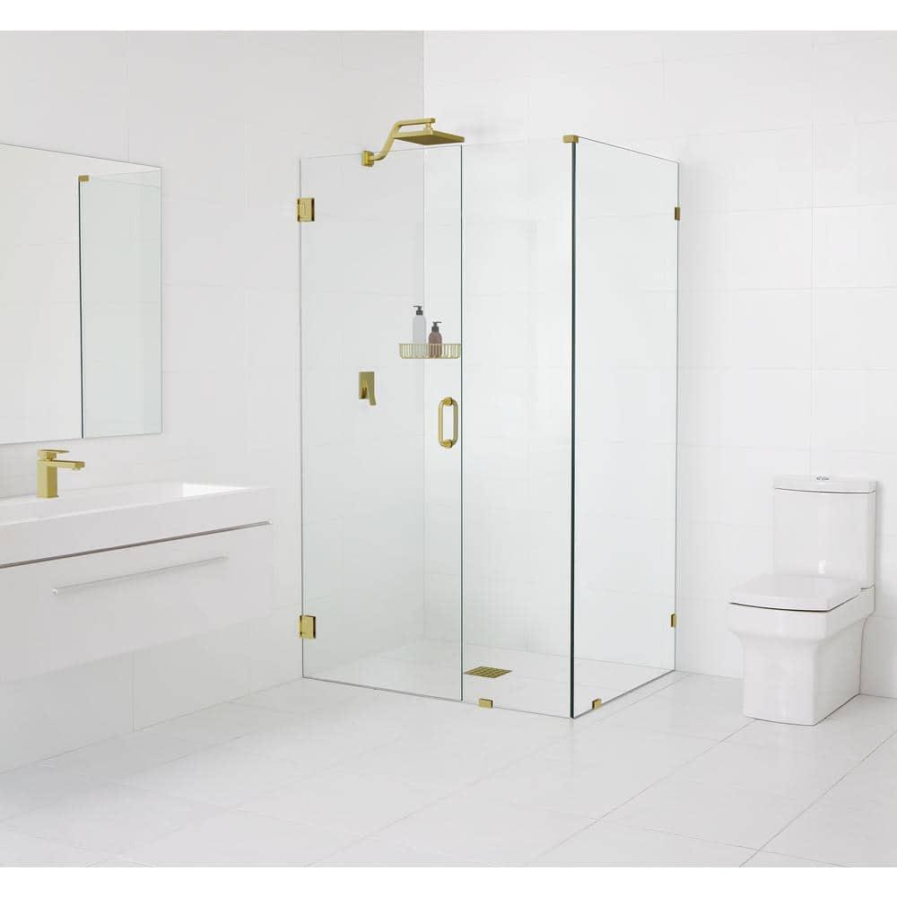 Glass Warehouse 78" H Pivot Frameless Shower Door 90-WH-37-35-SB