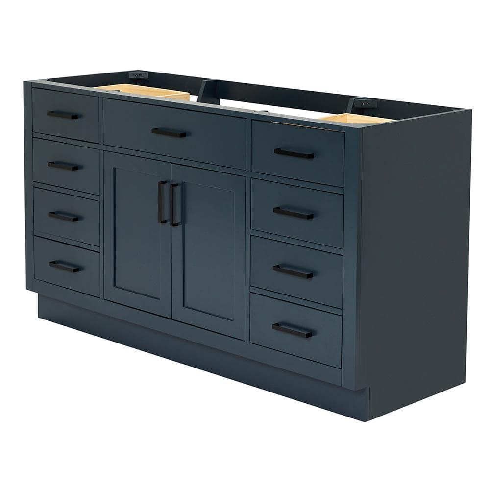 Ariel T060s-Bc Hepburn 60" Single Free Standing Vanity Cabinet Only - Blue
