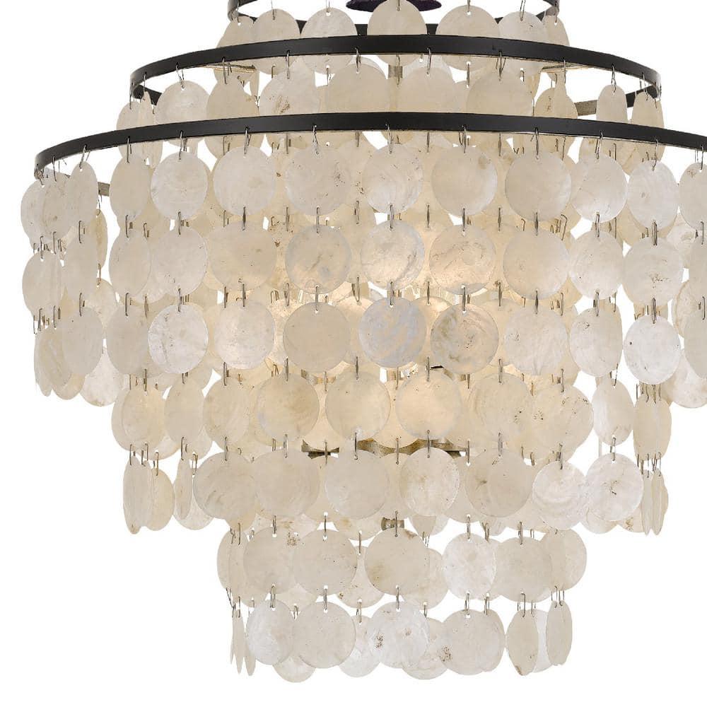 Mini Brielle Dark Bronze 4-Light Crystal Candle Chandelier