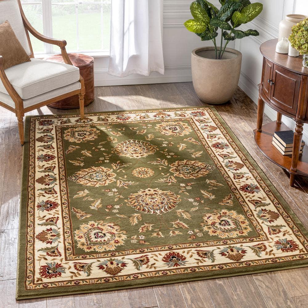 Well Woven Timeless Abbasi Oriental Persian Green 5'3" x 7'3" Area Rug