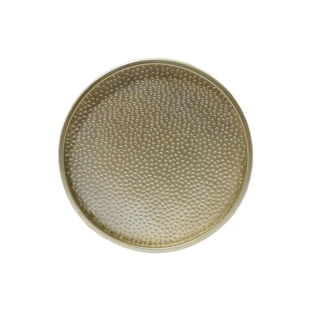 Braeburn Gold Hammered Iron Accent Table