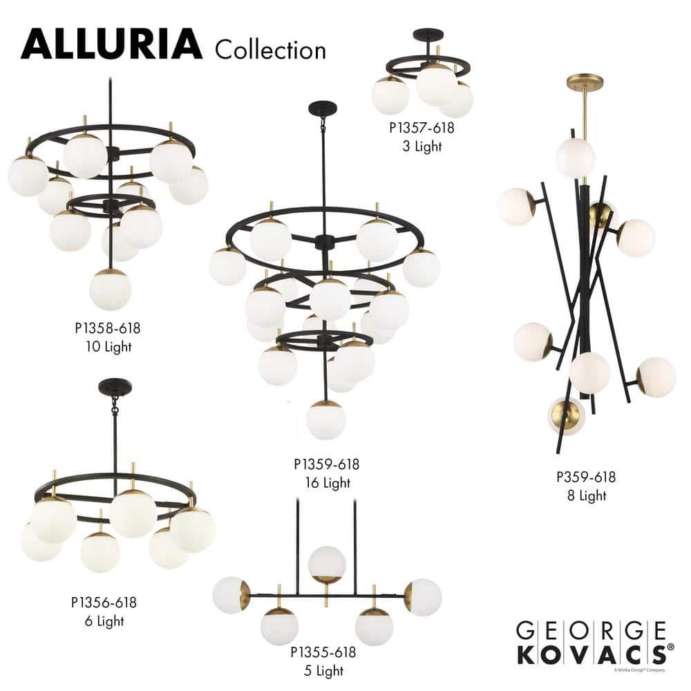 George Kovacs Lighting - Alluria-Three Light Semi-Flush Mount-18 Inches Wide by