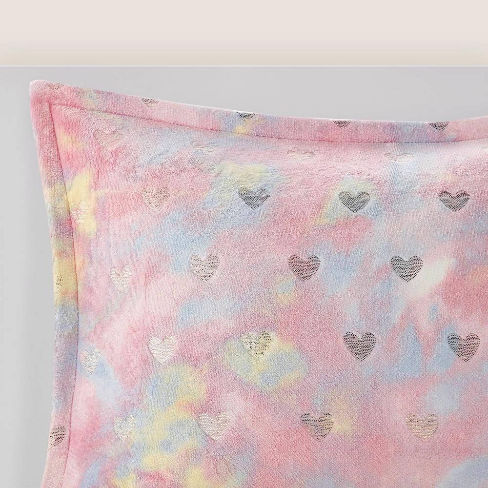 Mi Zone Rosalie Metallic Printed Plush Comforter Set