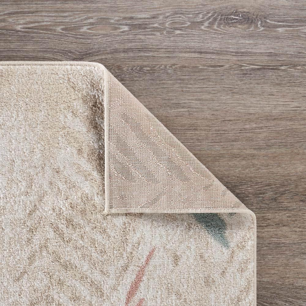 Ox Bay Arrows Distressed 5x8 Multi-color Chevron Herringbone Area Rug