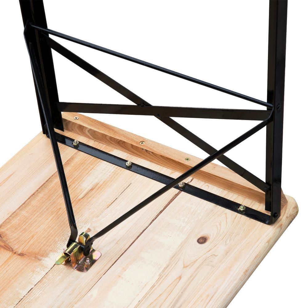 Outsunny 6' Portable Picnic Table and Bench Set, Outdoor Wooden Folding Camping Dining Table Set for Patio Garden Outdoor Activities