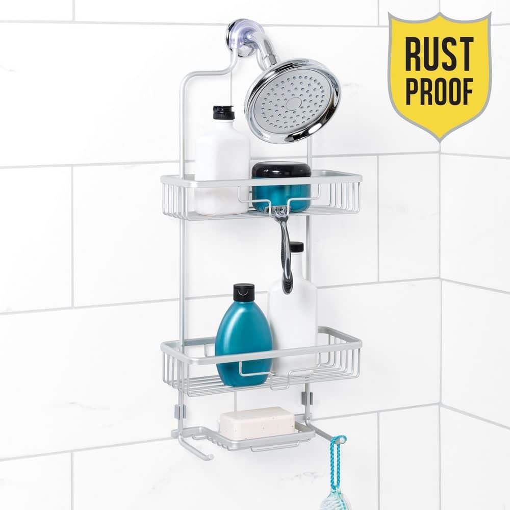 NeverRust Rustproof Aluminum Large Over-the-Shower Caddy in Satin Chrome