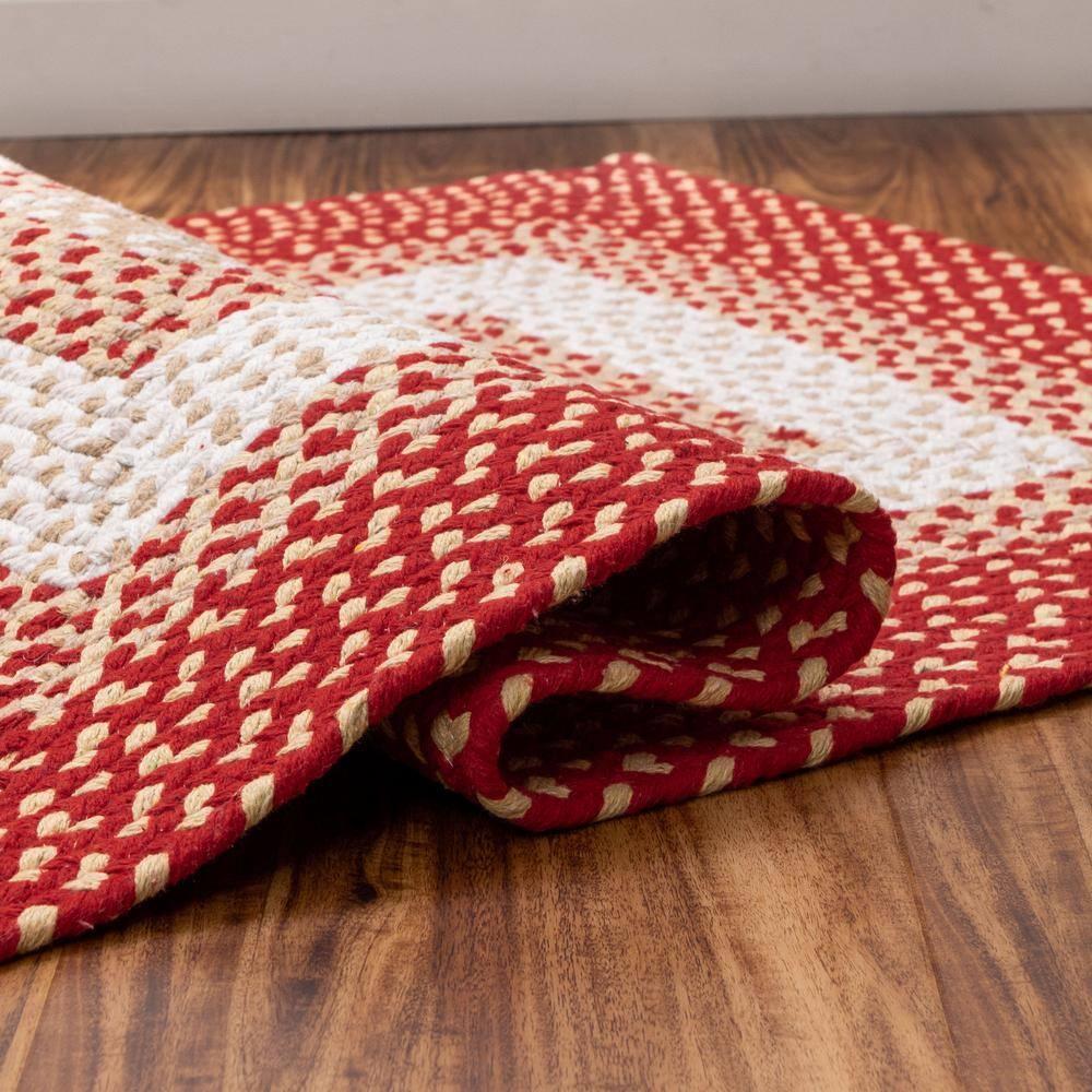 Waterbury Farmhouse Handmade Braided Red Area Rug