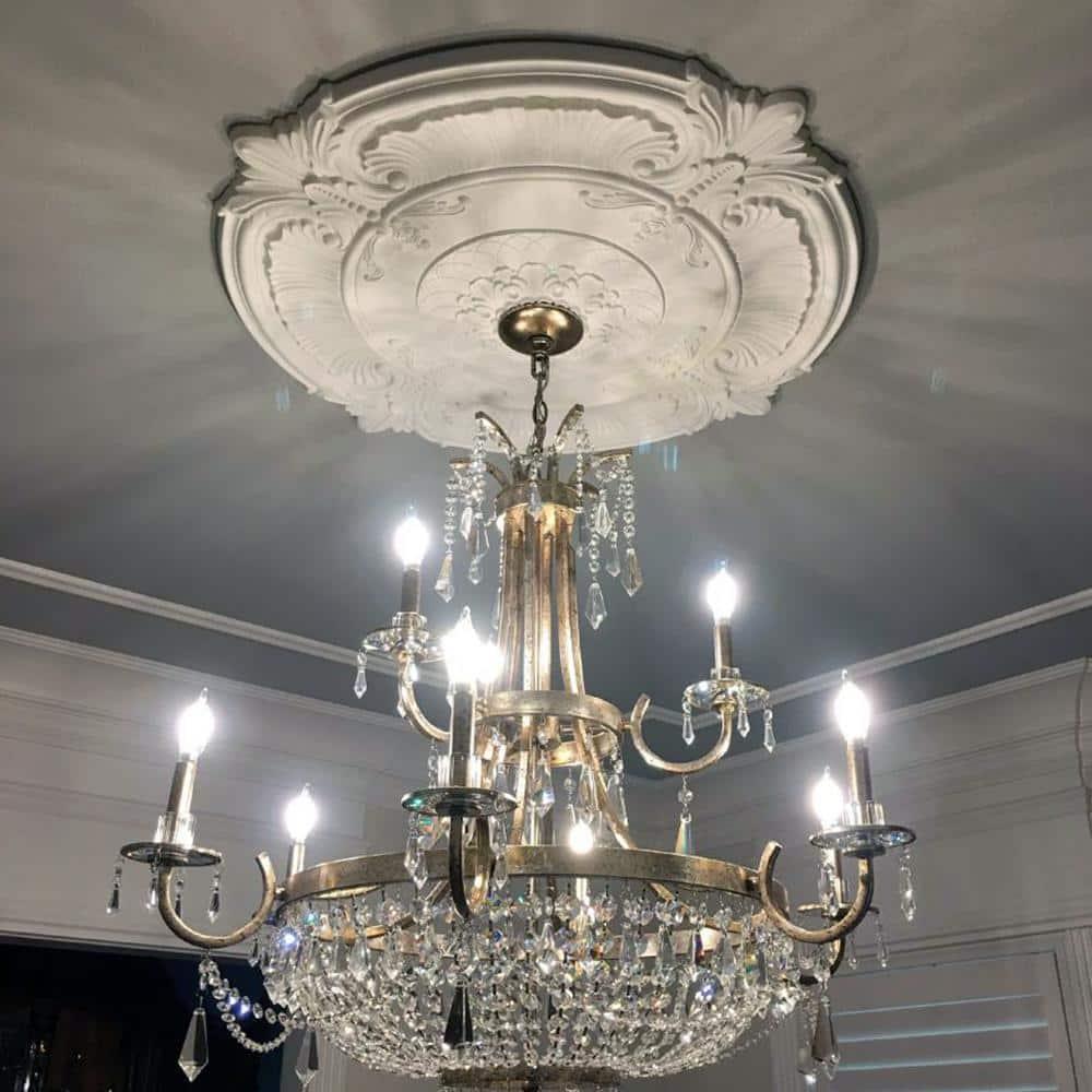 Rose and Ribbon Ceiling Medallion