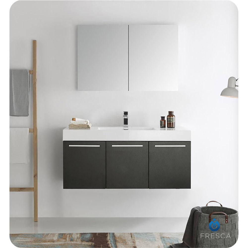 Fresca Vista 47" Wall-Mounted Single Sink Bathroom Vanity Set
