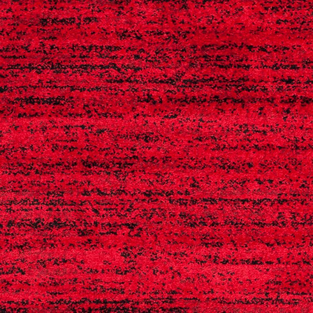 Adirondack ADR117 Machine Made Indoor Area Rug - Red/Black - 4'x4' - Safavieh