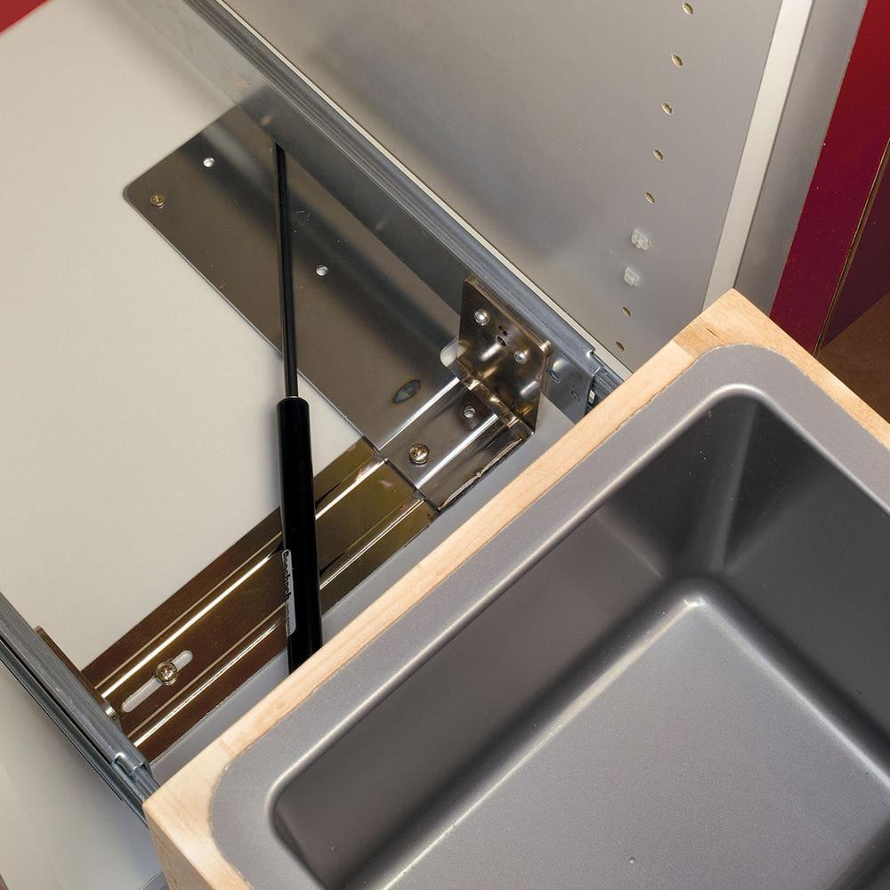Rev-A-Shelf Rev-A-Shelf Double Pull Out Bottom Mount Trash Can, Gray