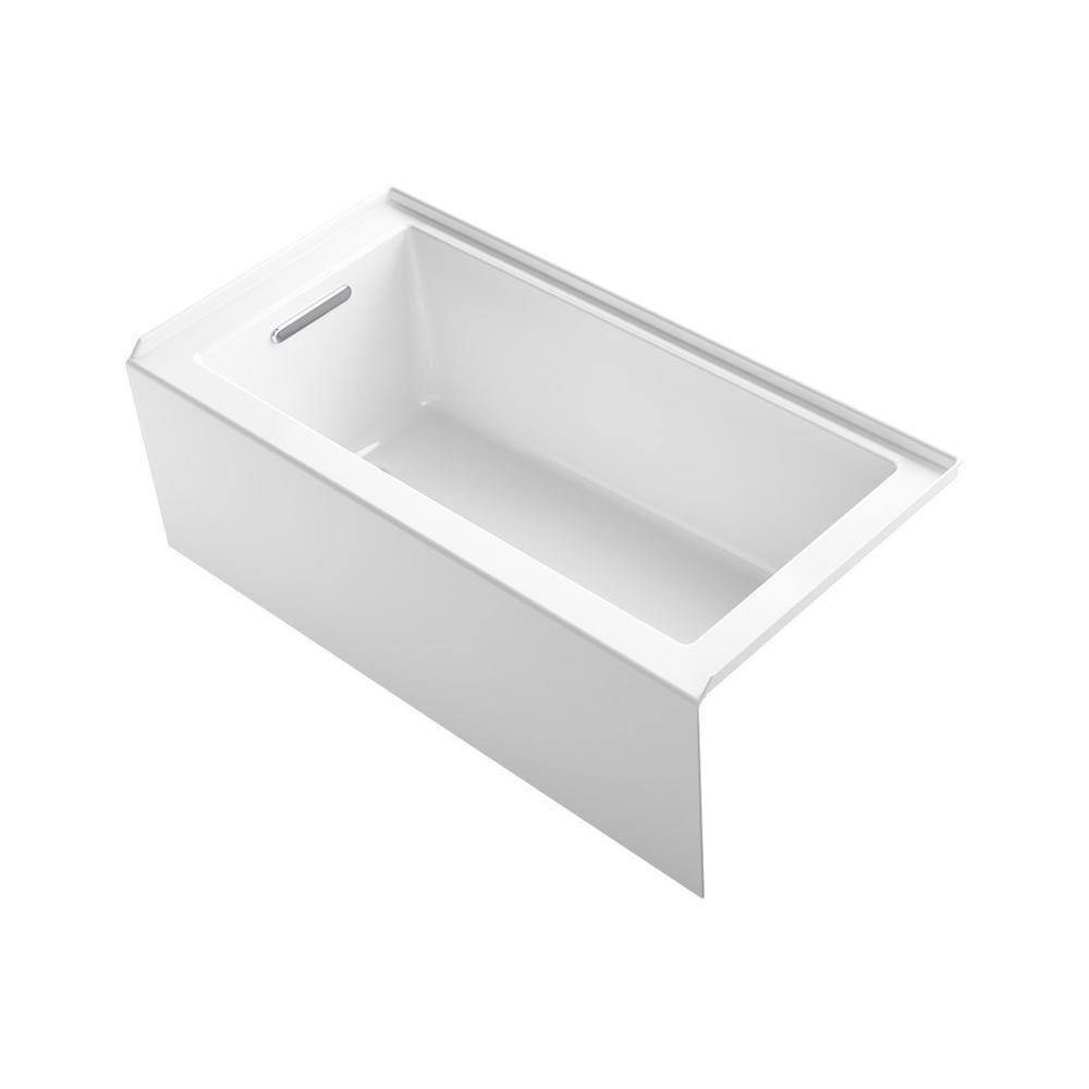Underscore 60" x 30" Rectangular Alcove Soaking Bathtub with Integral Apron
