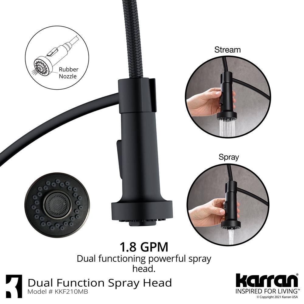 Karran Scottsdale Single-Handle Pull-Down Sprayer Kitchen Faucet