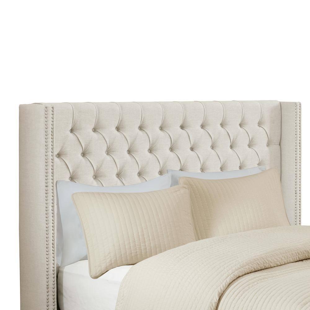 Amelia Upholstery Headboard Cream Queen