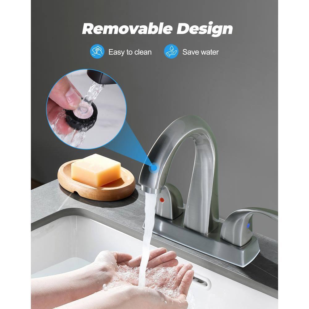 1.2 Flow Centerset Bathroom Sink Faucet with Drain