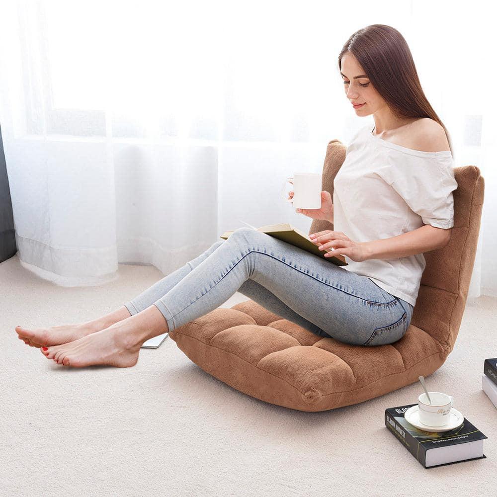 JYHOME Floor Chair  14-Position Adjustable Floor Chair with Back Support  Folding Padded Gaming Sofa Chair for Reading  Gaming  Meditation  Living Room Lazy Lounge Chair  Floor Video Gami