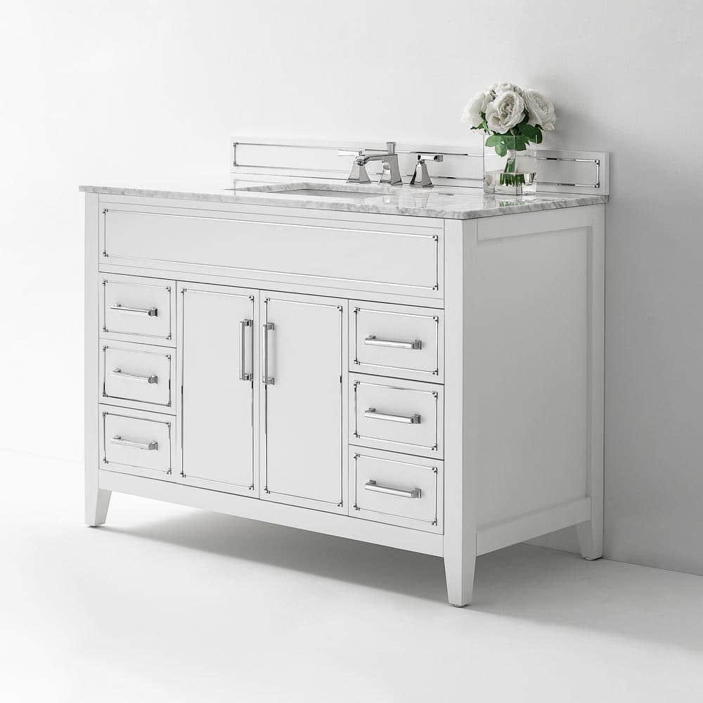 Aspen 48'' Single Bathroom Vanity with Marble Top