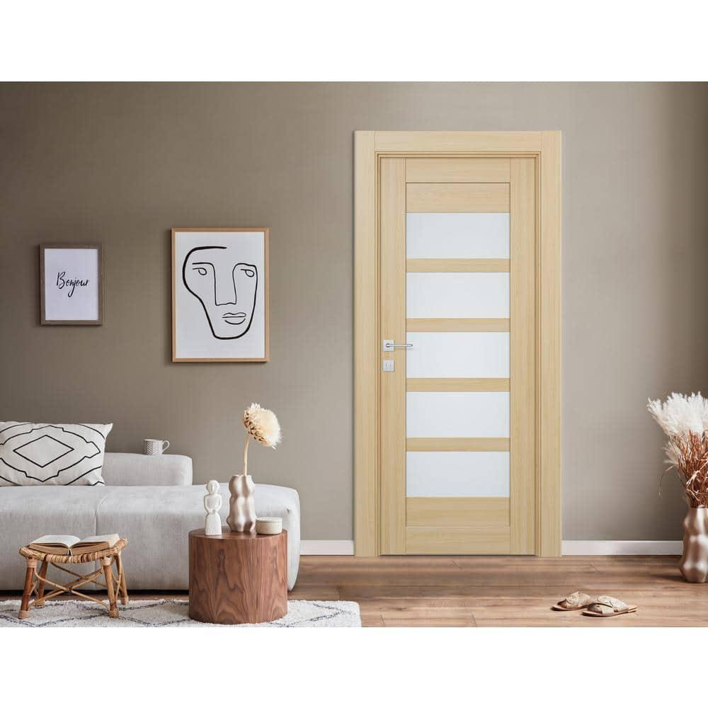 Belldinni Avon 07-07 Panelled Manufactured Wood and Glass Interior Door Slab