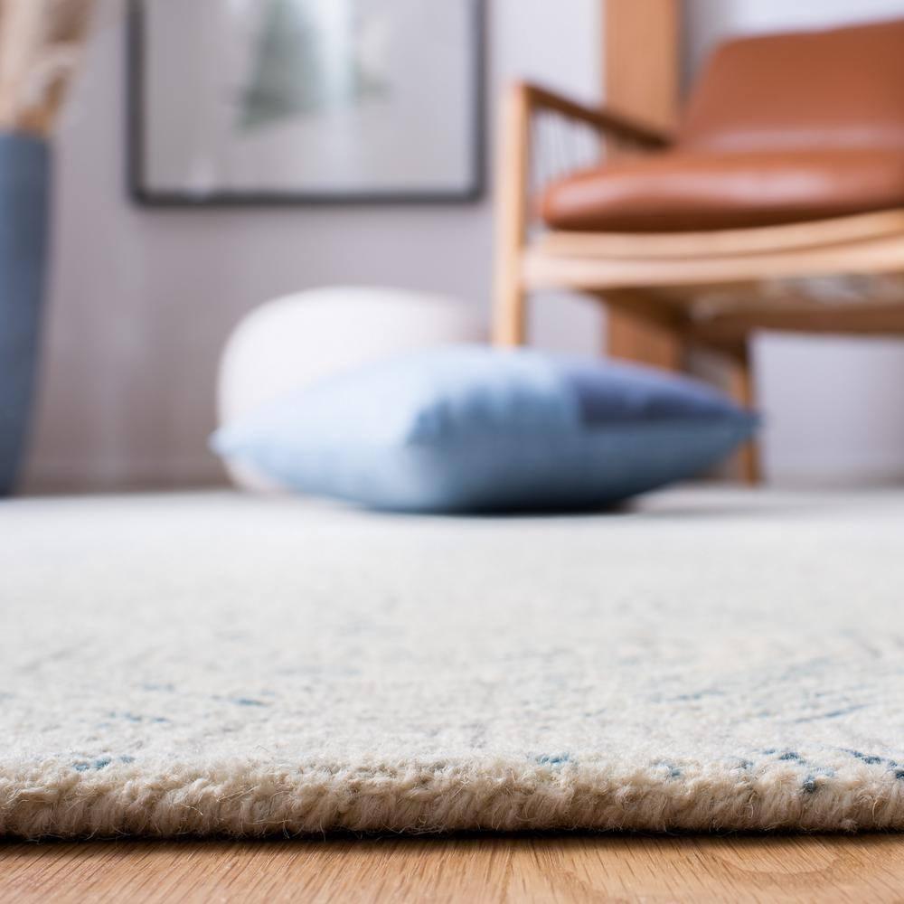 Safavieh  Handmade Abstract Stevana Modern Wool Rug 9' x 12' 9' x 12' Indoor, Handmade Living Room, Bedroom, Dining Room Rectangle