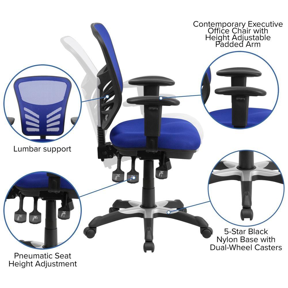 Flash Furniture Siyer Mid-Back Mesh Ergonomic Office Chair with Adjustable Arms by Flash Furniture