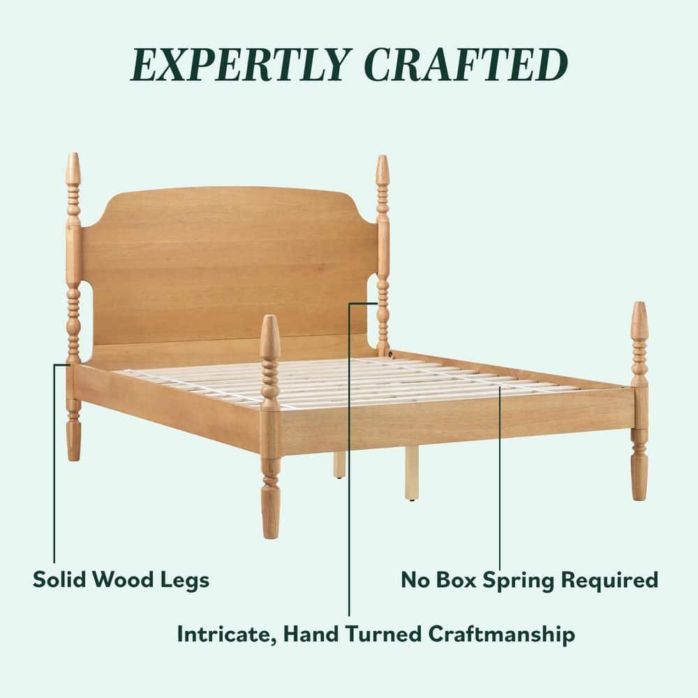 Vivienne Traditional Easy Assembly Solid Wood Turned Spindle Bed