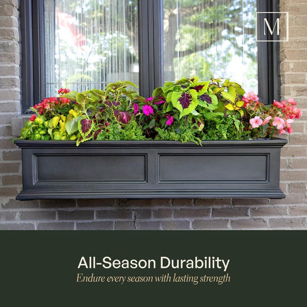 Mayne Inc. Anastasiya Resin Window Box Planter with Water Reservoir