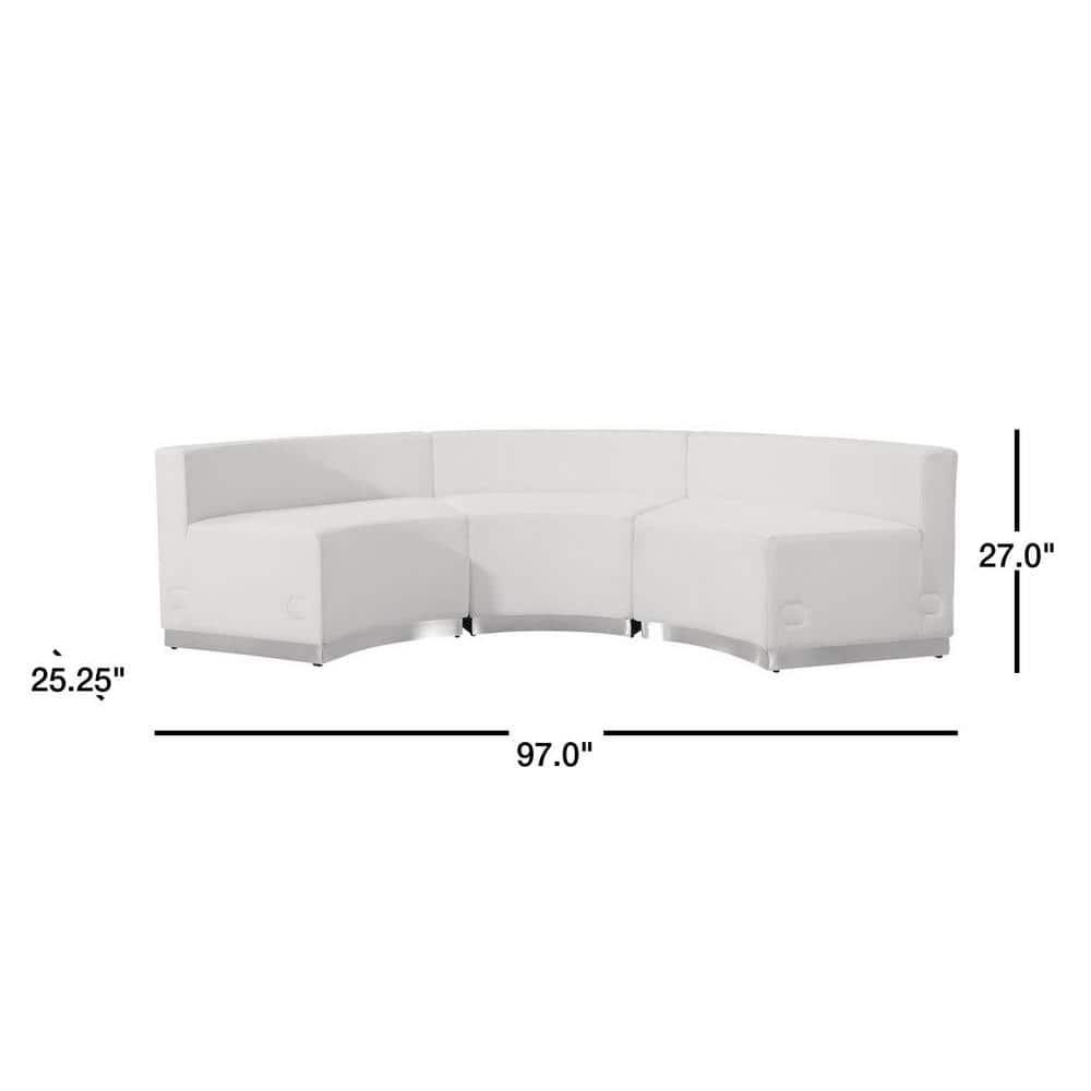Flash Furniture HERCULES Alon Series LeatherSoft Reception Configuration, 3 Pieces