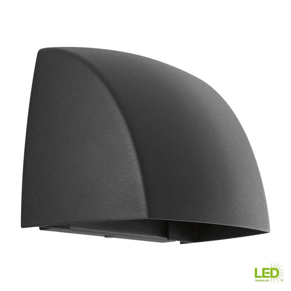 Progress Lighting Cornice 1-Light Outdoor LED Wall Sconce, Black Aluminum, Antique Bronze Shade