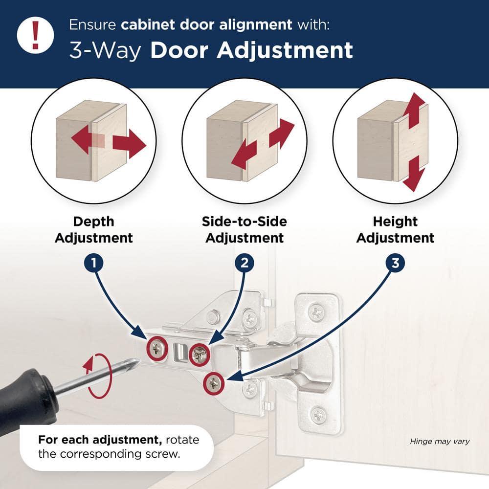 Nickel Full Overlay Frameless Self-Closing Cabinet Hinge