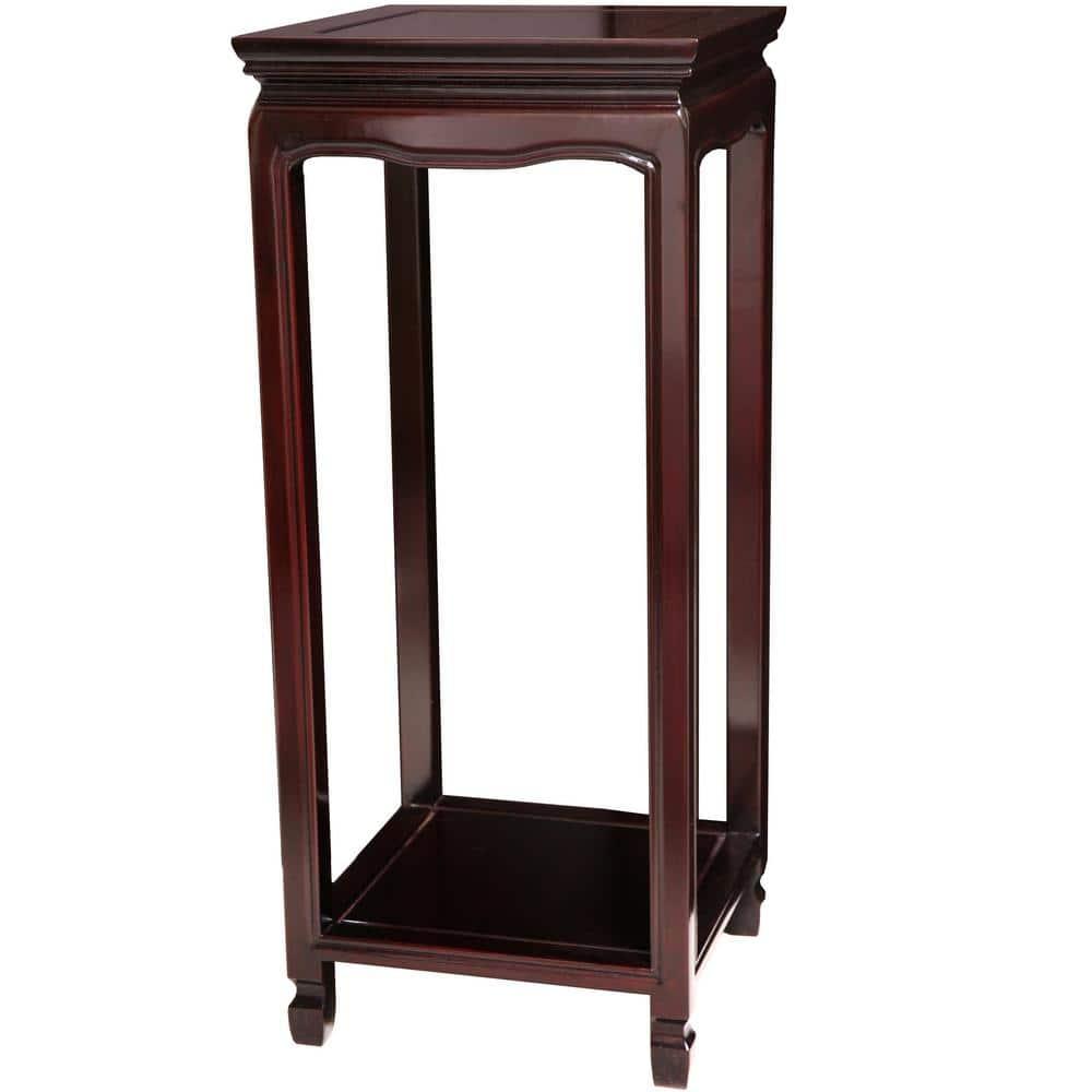 Oriental Furniture 28" Rosewood Oriental Square Stand, base